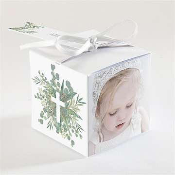 Boîte de dragées baptême grâce - Dos de la boîte