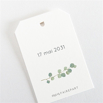 Etiquette baptême grâce - Dos de l'étiquette