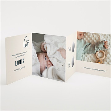 Faire-part naissance baby love - Intérieur du faire-part