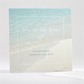 Faire-part mariage paradis sur plage