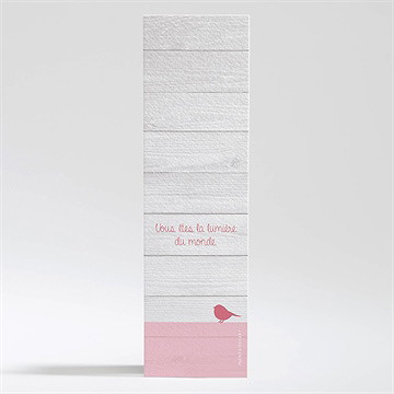 Signet baptême jolie composition - Dos du signet