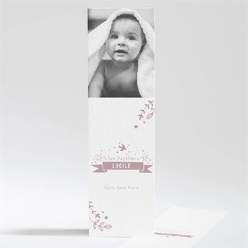 Signet baptême en beaux reliefs