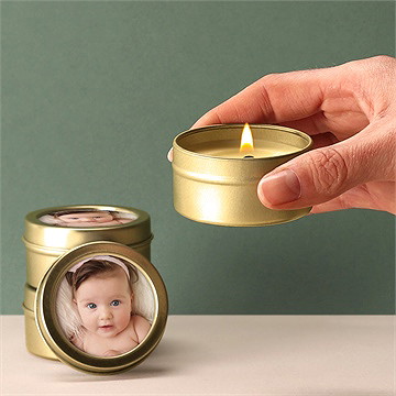 Bougie baptême maison du baptême ! or - Mise en situation