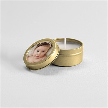 Bougie baptême maison du baptême ! or - Mise en situation