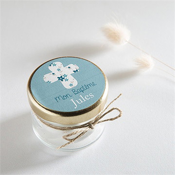 Sticker baptême noeud et croix - n situation