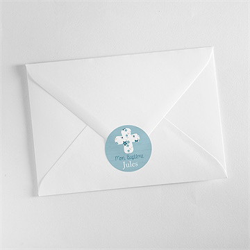 Sticker baptême noeud et croix - n situation