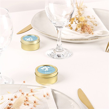 Bougie baptême noeud et croix - Mise en situation