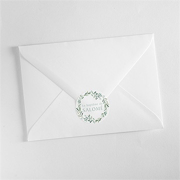 Sticker baptême feuilles et or - Mise en situation