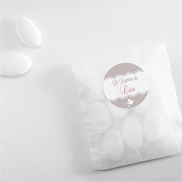 Sticker baptême rondeur et douceur ! - Mise en situation