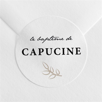 Sticker baptême photos miniatures étiquette