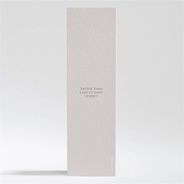 Signet baptême jolie frimousse - Dos du signet