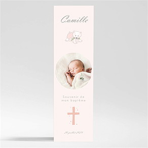 Signet baptême mon petit marque page magnet