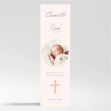 Signet baptême mon petit marque page magnet