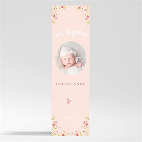 Signet baptême douceur végétale rose magnet