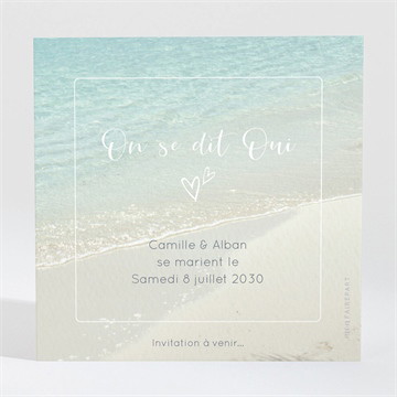 Save the Date mariage paradis sur plage