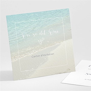 Carton d'invitation mariage paradis sur plage
