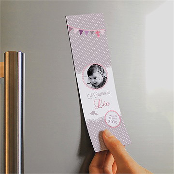 Signet baptême rondeur et douceur magnet - Mise en situation