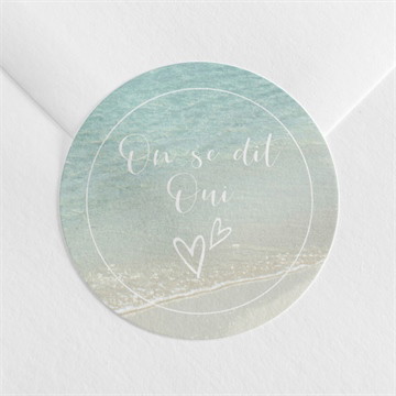 Sticker mariage paradis sur plage