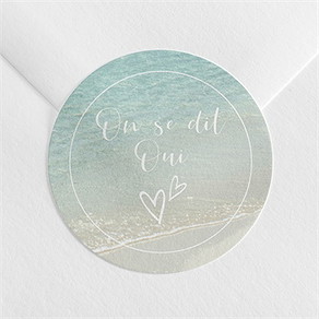 Sticker mariage paradis sur plage