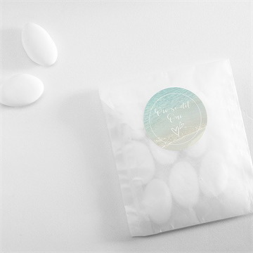 Sticker mariage paradis sur plage - Mise en situation