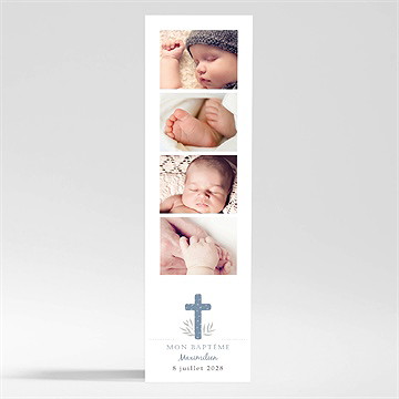 Signet baptême mosaïque de photos magnet