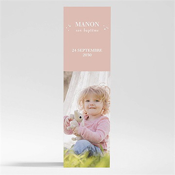 Signet baptême rose thé magnet