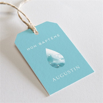 Etiquette baptême eau sacrée