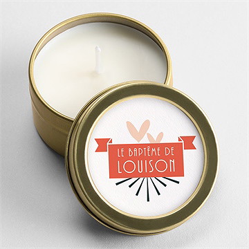 Bougie baptême petit photomaton