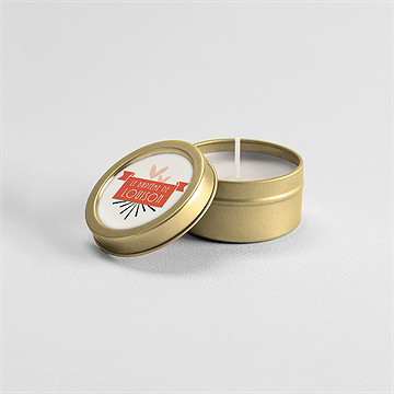 Bougie baptême petit photomaton - Mise en situation