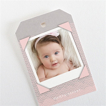 Etiquette baptême forme originale - Dos de l'étiquette