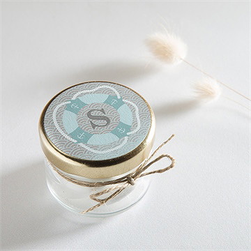 Sticker baptême baptême scandinave - Mise en situation