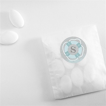 Sticker baptême baptême scandinave - Mise en situation