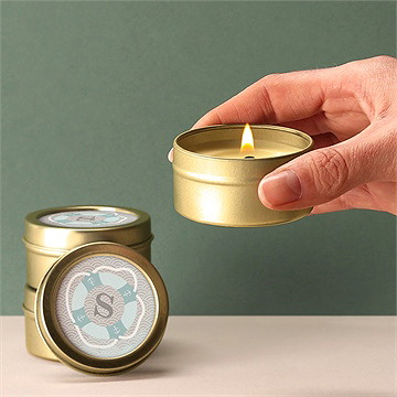 Bougie baptême baptême scandinave - Bougie allumée