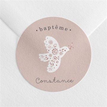 Sticker baptême profil de colombe