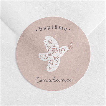Sticker baptême profil de colombe