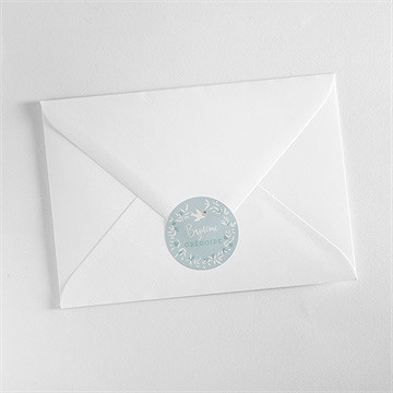 Sticker baptême colombe en folie - Mise en situation