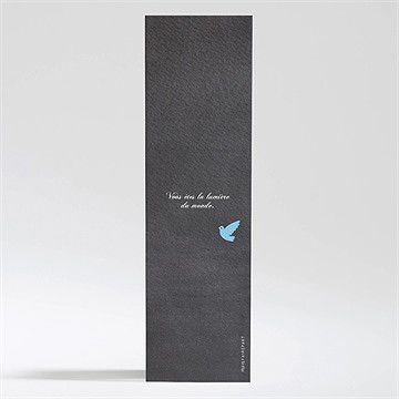 Signet baptême ange et ardoise - Dos du signet