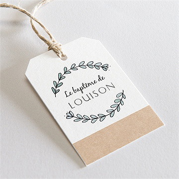 Etiquette baptême petit programme