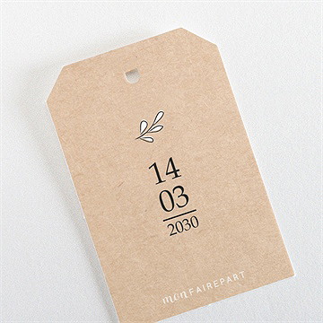 Etiquette baptême petit programme - Dos de l'étiquette