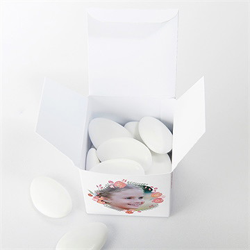 Boîte de dragées communion couronne aquarelle - Intérieur de la boîte