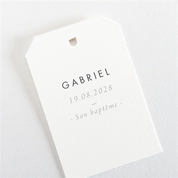 Etiquette baptême belle âme - Dos de l'étiquette