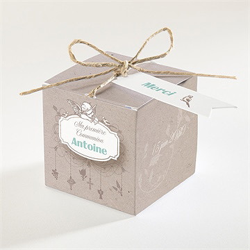 Boîte de dragées communion pendentifs