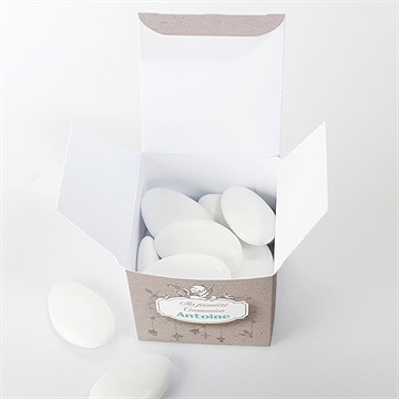 Boîte de dragées communion pendentifs - Intérieur de la boîte