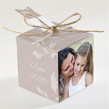 Boîte de dragées communion jolie annonce - Dos de la boîte