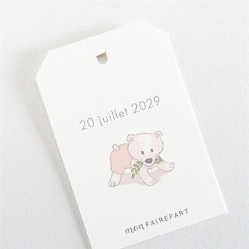 Etiquette baptême mon petit marque page - Dos de l'étiquette