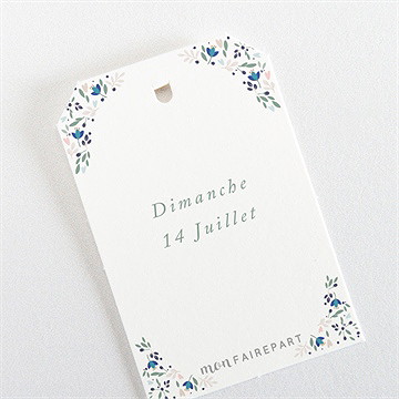 Etiquette baptême confidences - Dos de l'étiquette