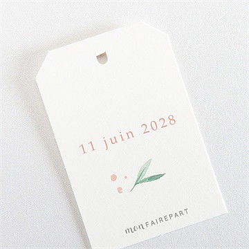 Etiquette baptême jolie poésie - Dos de l'étiquette