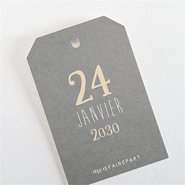 Etiquette baptême en symboles - Dos de l'étiquette