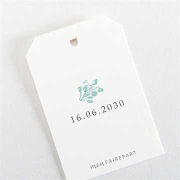 Etiquette baptême gravure en rond - Dos de l'étiquette