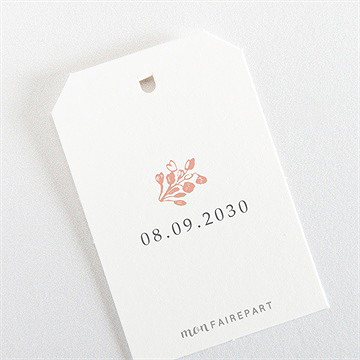 Etiquette baptême motif gravure - Dos de l'étiquette